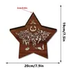 MZ1227-1248 Transfronteiriço; Enfeites de Natal em madeira com luz LED para decoração de mesa festiva