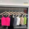 Alça de ombro larga sem costura Camisola de design de strass xadrez top de tubo sem fio feminino com almofada no peito