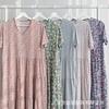 Estilo Coreano Camisón Floral Vestido para Salir Vestido de Verano Delgado de Media Longitud Falda de Pastel Adelgazante para Casa Casual
