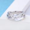 Anillo de pareja de ángel temperamento de personalidad europea y americana sentido del diseño incrustado circón anillo abierto fabricantes de joyas venta al por mayor