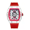 Reloj Automático Completo de Moda Casual Elegante para Hombre Marca Zido Cuarzo Calado Luminoso Resistente al Agua Forma de Barril