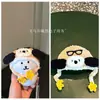 Gorro de dibujos animados de hamburguesa tejido a mano 13cm ropa de muñeco oso autocrítico 10cm muñeco de algodón accesorio de tocado lindo