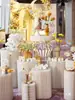 Colunas Romanas Adereços de Casamento Coluna de Mesa de Sobremesas Dobrável Enfeites Dobráveis Coluna de Papel Cilindro de Criptografia Mesa de Exibição de Flores para Casamento