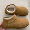 Zapatos Birkenstock Pequeños Retro para Persona Mujer Nuevo Modelo 2026 Invierno Ropa Exterior Acolchado de Terciopelo Botas de Nieve Gruesas Zapatos de Algodón Cálidos Mujer