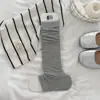 Meias de Seda de Gelo Brancas para Mulheres, Comprimento Médio da Panturrilha, Estilo Fino de Verão, Malha Respirável, Estilo Coreano e Japonês, Meias Longas de Renda