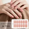 Adesivos para Manicure em Gel Sem Luz de 14 Dedos Popular na Temu Transfronteiriça Adesivos de Unha à Prova d'Água de Longa Duração