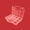 Caja de Plástico Transparente Portátil Fija de 11 Compartimentos Caja para Accesorios Digitales Herramienta para Chips Caja de Juguete Rompecabezas con Ranura para Tarjetas Caja de Almacenamiento