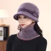Novos Chapéus Femininos de Outono e Inverno, Estilo Mãe Estilo Hepburn Chapéus Versáteis, Chapéus de Tricô Espessos à Prova de Frio e Quentes