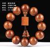 Pulsera de pera Huanghua de Myanmar 20 cuentas de Buda de madera Templo Pulsera de hombre juego de texto cuentas de rosario joyería juego de texto regalo fabricantes al por mayor