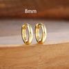 Amazon brincos de argola lisa banhados a ouro 18K de verdade brincos de círculo Mori de comércio exterior transfronteiriço joias de orelha atacado