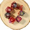 Traje de 7 dados Dados multifacéticos de dos colores Traje de dados Combo de dados con purpurina estrella transfronterizo Juego creativo
