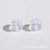 Tapones para los oídos de silicona con forma de hamburguesa, Oro de 18 quilates que conserva el color, Transparentes, Accesorios para joyería DIY ecológicos, Tapones para los oídos anti-caída, Cierres para pendientes, Tapones para pendientes de botón