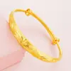 Pulsera vintage de oro laminado al por mayor de fábrica, de empujar y tirar brillante, para mujer, de oro de arena de Vietnam, pulsera de estrella de bebé, dragón y fénix