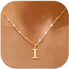 Collar de Resina de Colores Nuevo 26 Letras para Mujer en Aliexpress, Gargantilla Versátil de Acero Inoxidable Dorado Estilo Vacaciones de Nicho