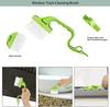 Amazon Cepillo de limpieza manual de 8 piezas para rieles de puertas y ventanas de coche, barredor de alféizares de ventanas, herramienta de limpieza de huecos de persianas