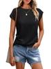 Mulheres Top Vestido Casual Básico Camiseta Solta Decote Redondo Manga Curta Camiseta Roupas de Verão 2024