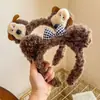 Laço de Pelúcia Fofo Headband de Pelúcia Desenho Animado Novo Estilo Popular 2025 Para Lavar o Rosto e Aplicar Máscara Acessório de Cabelo