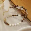 Estilo Nuevo Otoño e Invierno Estilo Keluli Piedra Ojo de Tigre, Piedra Cristal de Cabello, Pulsera de Perlas de Agua Dulce, Pulsera de Lujo Ligero de Alta Gama, En Stock