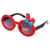 Óculos de Sol Infantis Armação Redonda Formato de Orelhas de Coelho Meninas Outdoor Proteção UV Óculos de Sol 758 3105 11