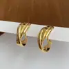 Argolas de Orelha Torcidas e Trançadas Clipe de Orelha Espiral de Mosquito Brincos Sem Furo para Mulheres Design de Nicho Brincos de Alta Qualidade Estilo Hong Kong Acessórios de Orelha Elegantes