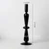 Venta al por mayor, candelabro creativo de vidrio de colores retro, candelabro de lujo para decoración de mesita de noche, vela, accesorios para cenas