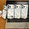 Capa de Bolinhas com Laço Adequada para iPhone 17 Pro Max, Novo Modelo para Apple 16 Pro, Niche 15 Pro, 16 Capa de Couro