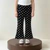 Calças Flares Elásticas para Meninas, Calças Flares Finas e Respiráveis para Crianças da Primavera e Verão, Leggings Casuais da Moda Estilo Coreano para Crianças Pequenas
