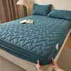 Funda de colchón acolchada de algodón de alta gama, cubrecolchón de algodón puro, protector de colchón engrosado, lavable a máquina, apto para todas las estaciones