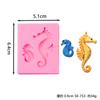 Serie Animal Elefante Caballo Gato Hipocampo Molde de Silicona para Pastel Molde de Silicona para Hornear Azúcar Plegable Molde de Silicona para Goteo de Gel