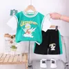 Ropa Deportiva Coreana para Bebé Traje de Manga Corta para Niños Pequeños y Medianos Traje Deportivo Casual de Manga Corta para Niño Estilo Coreano Cómodo y Transpirable