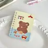 Caderno espiral de desenho animado fofo, caderno de bolso estético de alta qualidade, mini caderno A7 com virada lateral, caderno criativo para mensagens e anotações de estudantes