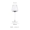 Copa de Vino Borgoña Creativa Transfronteriza de Etiqueta Negra para Hotel y Restaurante, Tallo Rojo, Base Negra, Copa de Cristal sin Plomo