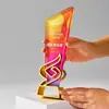 Troféus de Metal Personalizados para Funcionários Destaques, Basquete, Futebol, Música, Reuniões Anuais Criativas, Troféus de Cristal, de Alto Padrão e Elegantes