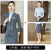 Uniforme profissional de comissária de bordo para mulheres, roupa de trabalho slim fit para outono, uniforme para equipe de companhia aérea e loja de joias, uniforme para restaurante estilo chinês