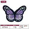 Fábrica de Bordados Foshan Venta al por Mayor Parches Bordados Clásicos de Mariposas para Ropa de Mujer, Pinzas para el Cabello de Mariposa, Parches Hechos a Mano para DIY