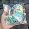 Banda de Goma Básica Banda de Goma Macaron Cuerda Elástica Alta para el Cabello Accesorios para el Cabello Banda para el Cabello con Hilo Sin Costuras Cuerda para la Cabeza Joyería al por Mayor