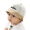 Ins Súper Lindo Osito Sombrero de Pescador Verano Nuevo Estilo Sombrero de Malla para el Sol Estilo Coreano Lindo Sombrero Cubo para Bebé Venta al por Mayor