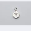 Accesorios de Plata al por Mayor Plata S925 Plata Lisa Doce Constelaciones Placa Redonda Colgante Colgante DIY Pulsera Hecha a Mano Joyería S0226