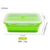 Fcm Caixa de Almoço Dobrável de Silicone Quadrada Recipiente de Armazenamento de Alimentos Portátil de Grau Alimentício Caixa de Almoço para Exterior Micro-ondas