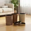 Bote de basura con aro de presión plástico baño cocina sala de estar dormitorio barril imitación tronco tamaño basura doméstica