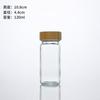 Botella Transparente para Condimentos con Tapa de Madera, Botella para Condimentos de Barbacoa, Botella de Vidrio, Botella Vacía, Botella de Vidrio a Prueba de Fugas para Sal, Frasco para Condimentos, Botella Pequeña, Botella Dispensadora