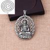 Pendente de Prata Esterlina Oito Guardiões Padrão Grande Muralha Doze Budas do Zodíaco Pendente para Homens e Mulheres Personalidade Retro Moda