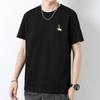 Camiseta 100% Algodão Masculina Manga Curta Gola Redonda Top Verão Fina Algodão Marca Tendência Anime Estampado Meia Manga