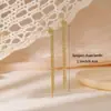 Brincos de Borla Longa Redondos na Frente e Atrás, Latão Galvanizado a Ouro Real, Moda Europeia e Americana, Venda Quente, de Alta Qualidade