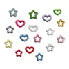 Parches Bordados de Corazón Hueco de Colores y Estrella de Cinco Puntas para Ropa y Bolsos Decoración DIY Parche Bordado por Computadora Fabricante