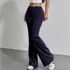 Pantalones de campana de cintura alta con cordón para mujer, estilo deportivo europeo y americano, elásticos, ajustados, fluidos, casuales, microcampana, para otoño, transfronterizos