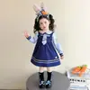 Vestido de Policía Conejita para Niña Primavera 2026 Nuevo Estilo Moda Infantil Primavera y Otoño Vestido de Algodón Judy Princesa