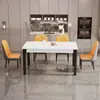Juego de Mesa y Sillas de Comedor de Pizarra de Madera Maciza, Estilo Minimalista Moderno de Lujo Ligero, Adecuado para Apartamentos Pequeños, Mesa de Comedor para Uso Doméstico, Nuevo Modelo 2025