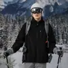 Ootd Chaqueta Polar de Exterior para Hombre Otoño e Invierno de Gama Alta Forro Polar Terciopelo Volcánico Cuello Alto Cárdigan Top Chaqueta para Hombre