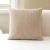 Funda de Almohada de Pana Color Sólido Cojín para Sofá Nordic Light Luxury Cojín para Sala de Estar Cuadrado para Respaldo de Cama Funda de Almohada al por Mayor